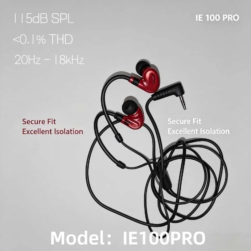 

IE 100 PRO 2026 Original Wired In-ear Earphones 10mm Broadband Dynamic Driver Passive Noise Isolation Hi-Fi Monitor Pro 2026