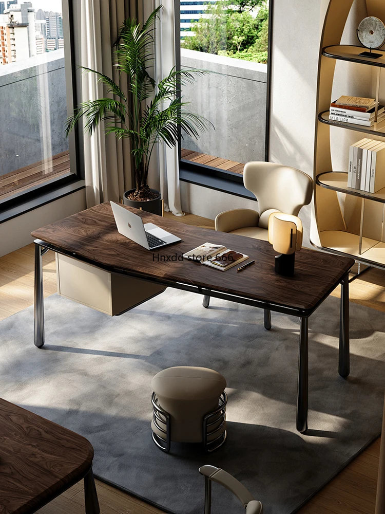 Simples sólida madeira Desk Storage, casa moderna