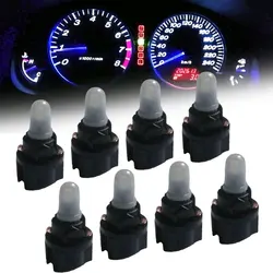 10Pcs T5 T6.5 W1.2W Car LED Bulb Dashboard Instrument Lighting12V 3000K 6000K White Red Ice Blue Auto Panel Lights Accessories