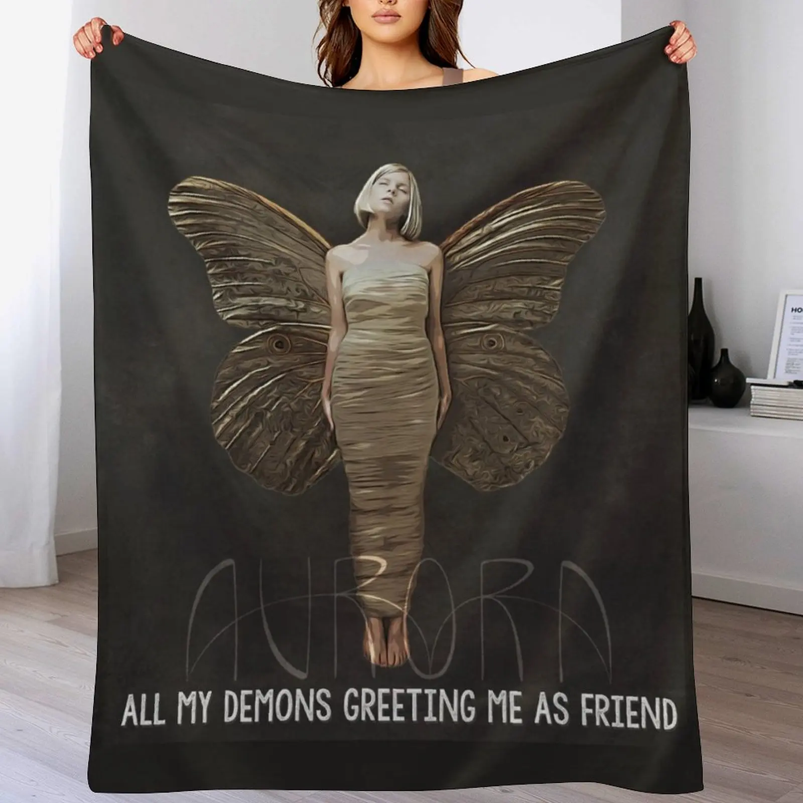 

All My Demons Throw Blanket Fluffy Cozy Throw Blanket for Home Decor