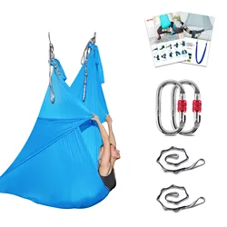 Elastic stretch fabric,Flying swing Full set 5m Yoga Hammock Fabric Swing Latest Multifunction Anti-gravity Yoga belts for yoga