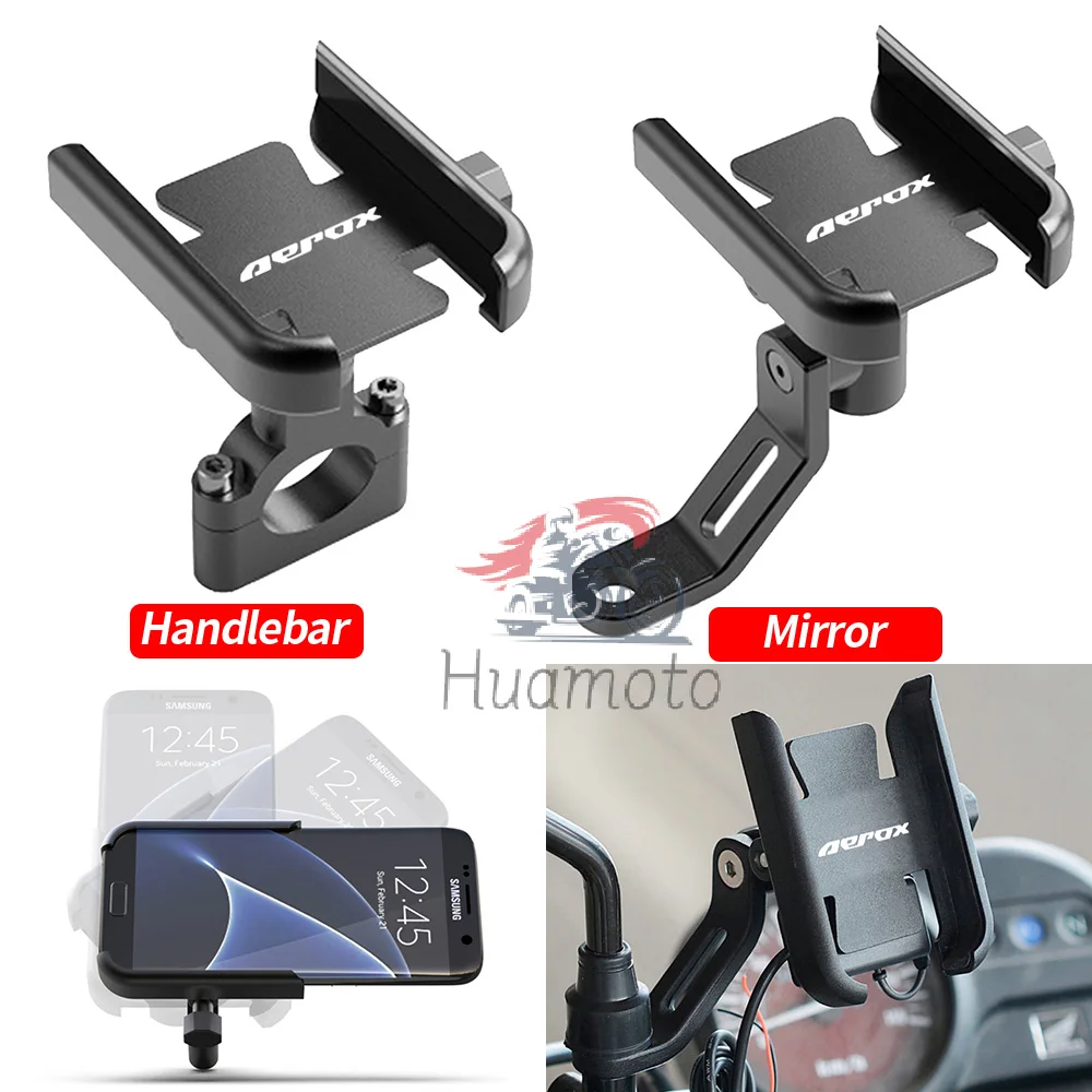 

4-6.5 Inch Screen For YAMAHA Aerox155 Aerox 155 Accessories Universal Mirror Mobile Phone Holder GPS Stand Bracket Motorcycle