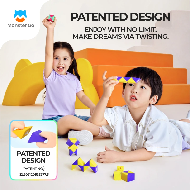 Gan Monstro Go EDU Magic Ruler 24 Blocks Professional Puzzle Toys Chilren Gift Magic Ruler