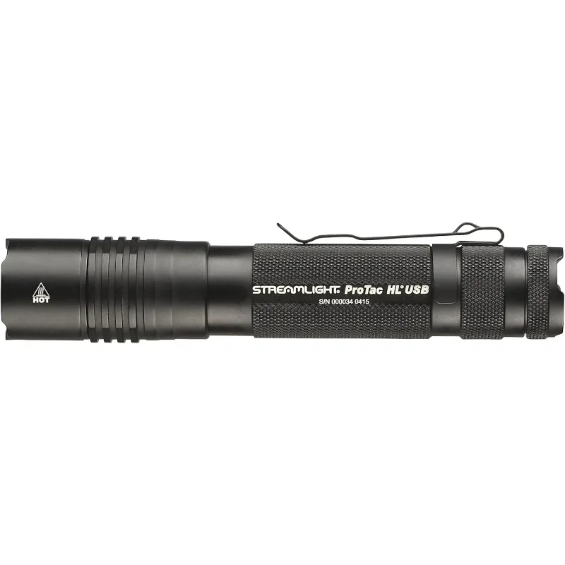 Streamlight 88054 ProTac HL USB 1000-Lumen Multi-Fuel USB Rechargeable Professional Flashlight with 120V AC/12-Volt DC Charger