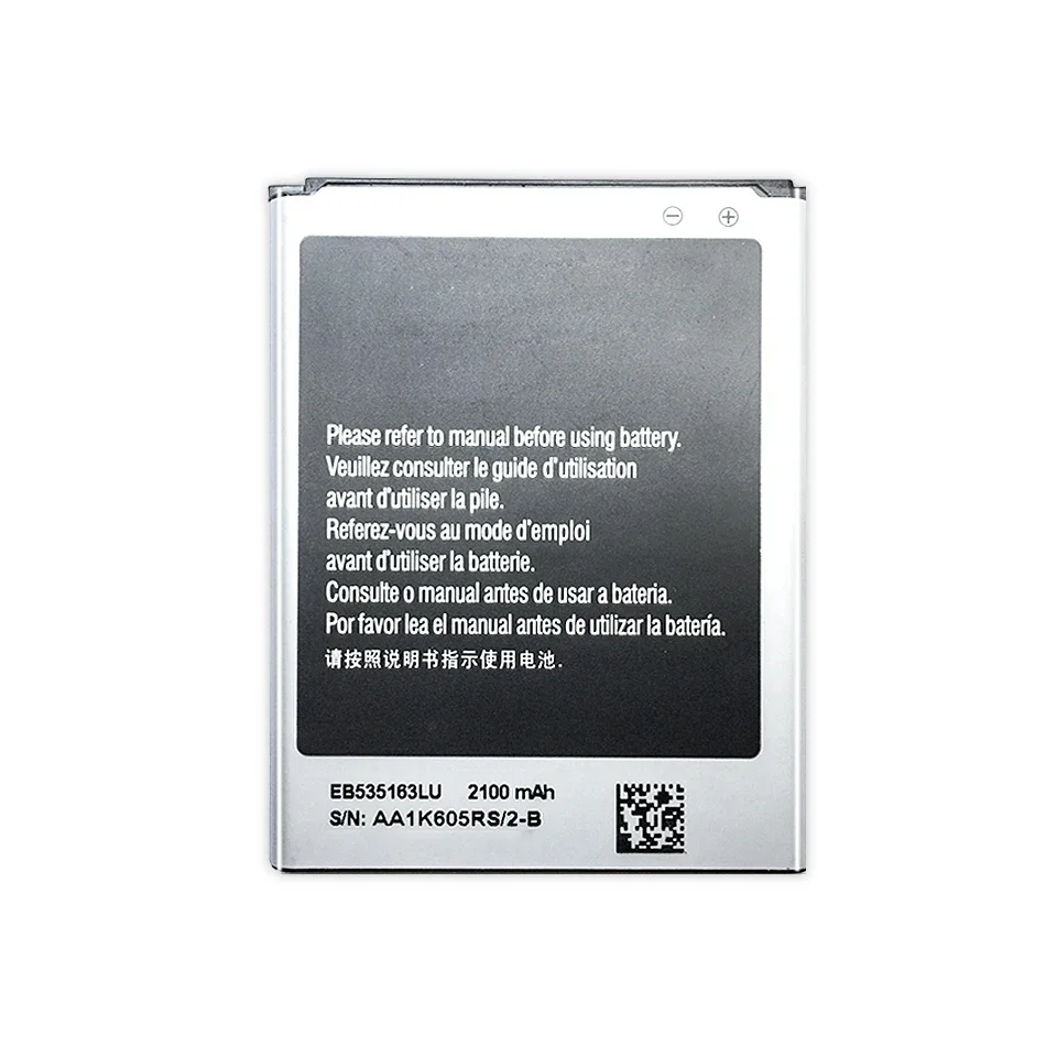 EB 535163 LU 2100Mah Batterij Voor Samsung Galaxy Grote DUOS GT-I9082 G9082 I9080 I879 I9118 I9060 I9082 Batterijen