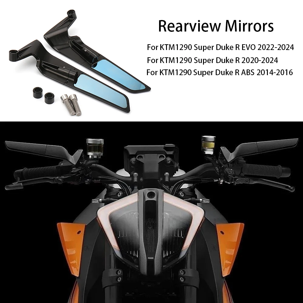 

NEW Rear View Mirrors Motorcycle Rearview Side Mirrors For 1290 Super Duke R Evo/1290 Super Duke R/1290 Super Duke R ABS 2023