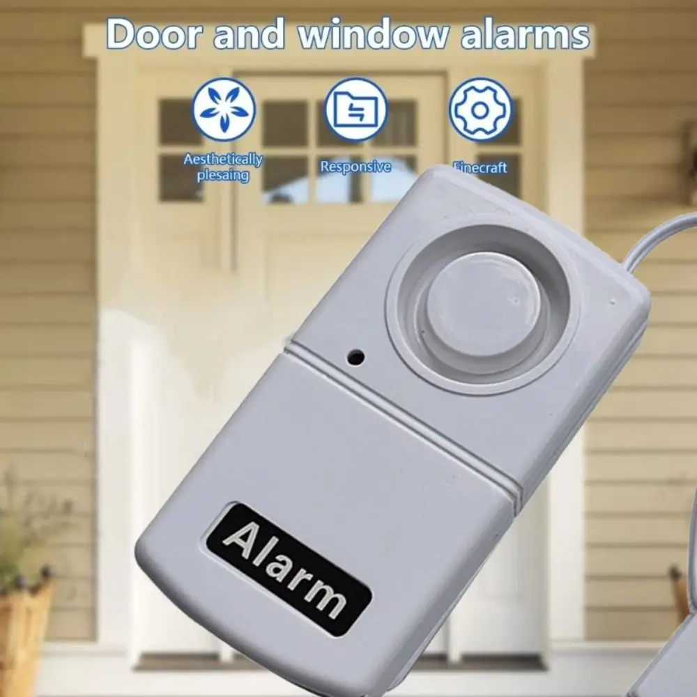 Magnetic Sensor Burglar Alarm High Decibel Detector Plastic Door Magnetic System Wireless Battery Powered Window Sensor Doors