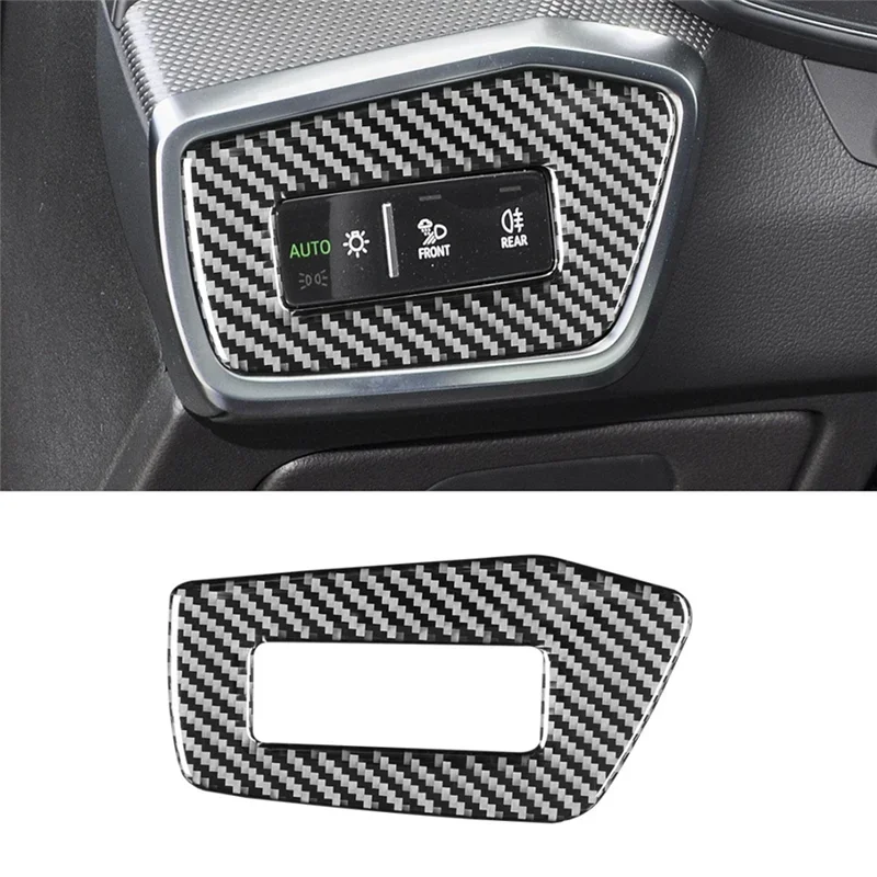 

Carbon Fiber Stickers For AUDI A6 C8 2019-2023 Car Headlight Switch Interior Accessories