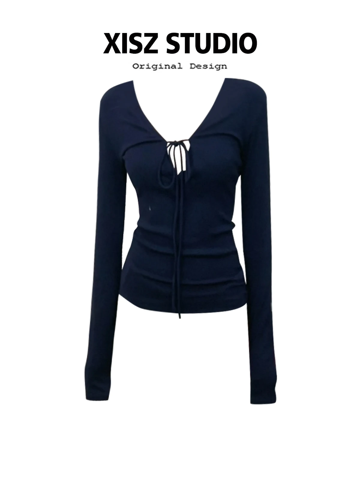 

Women Blue T-shirt Harajuku Korean Y2k Tees Top Vintage 90s Aesthetic Long Sleeve T-shirt 2000s Trashy Fashion Clothes 2025