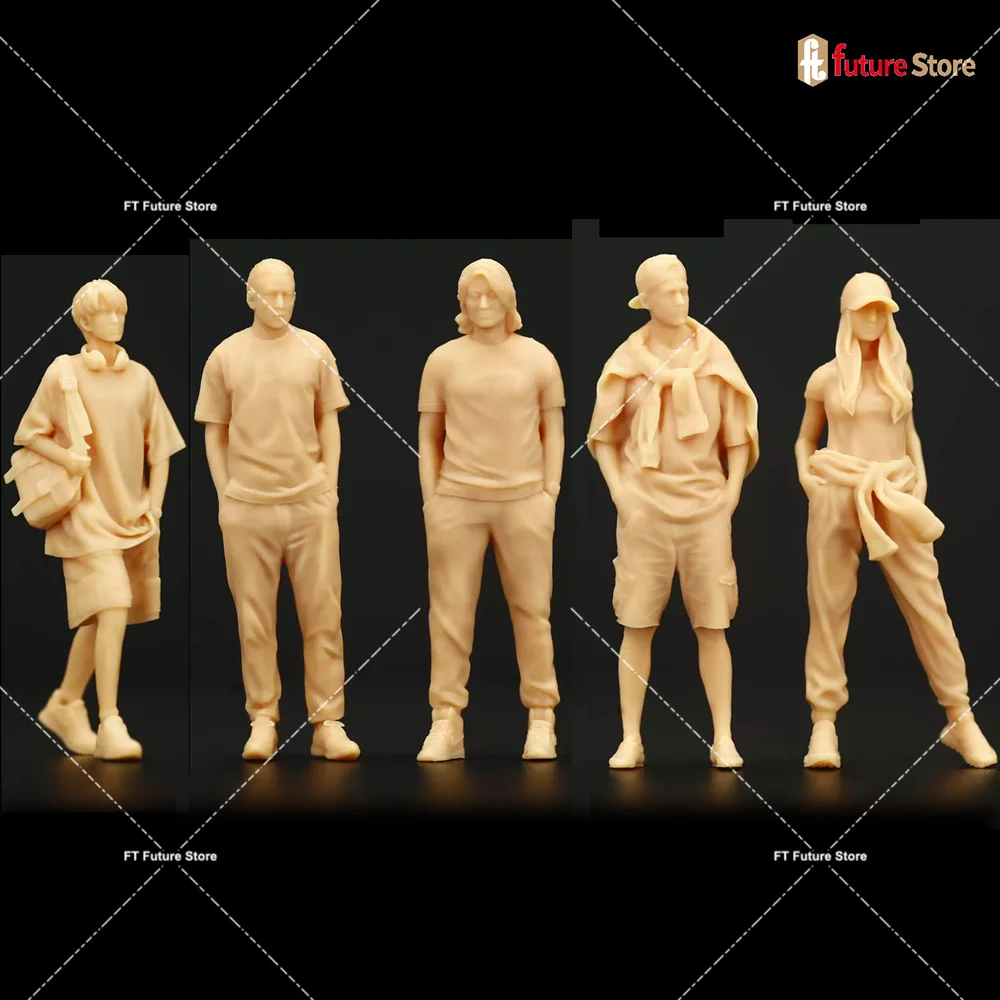 

1/64 1/43 Trendy Handsome Boys Girls Lovers Figure Miniatures Diorama Creative Mini Doll Scene Props Figurine Model Crafts Decor