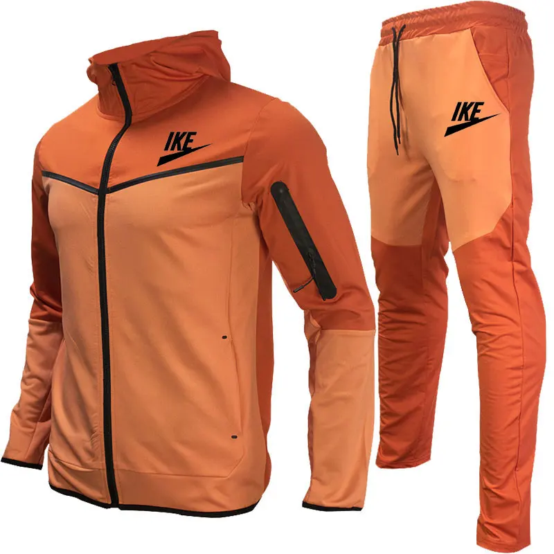 Ropa deportiva para hombre, novedad de primavera y otoño, sudaderas con capucha y pantalones de chándal, conjunto de dos piezas, chándal informal