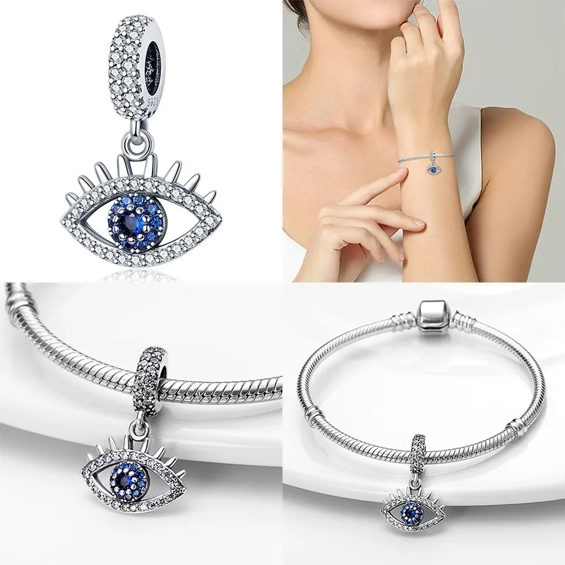 Fit Charms For 925 Original Bracelet 100% 925 Sterling Silver Devil's Eye Series Beaded DIY Jewelry Making Women's Gifts