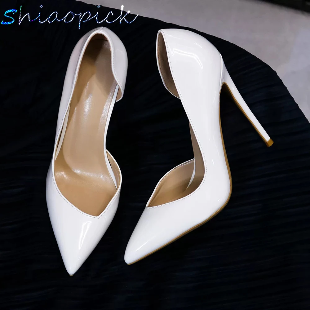 

Female Fashion Women 12cm Extreme High Heels Chic Pumps Plus Szie44 45 46 Stilettos Model Dress Show Pointed-toe Shoes