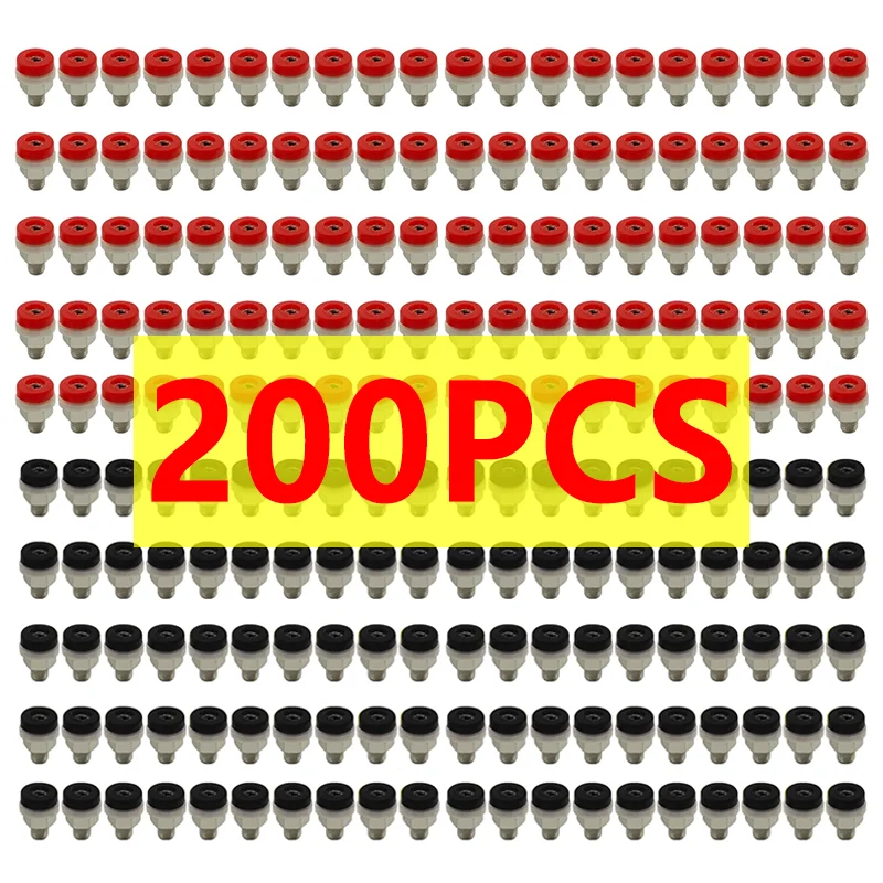 

40/200pcs 2mm Banana Plug Socket Binding Post Nut Banana Plug Jack Electrical Connector Terminal Test Hole DIY Parts