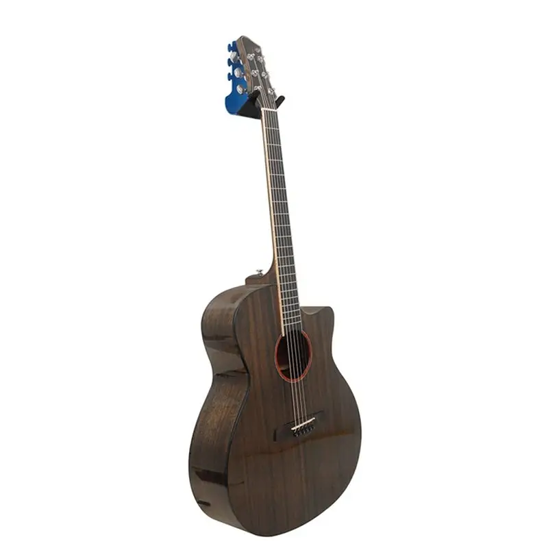 XFDZ Electric Acoustic Guitar Hook Bass Ukulele Wall Hook Free Punching with Silicone Protective Sleeve Hanger Hanger Blue