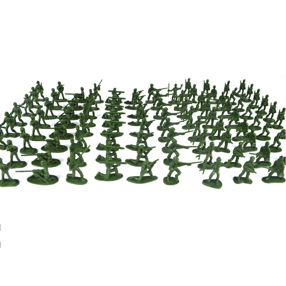 100Pcs Military Playset Plastic Toy Soldiers Mini Warrior Elite Force Action Figure Toys for Children Playing Gift