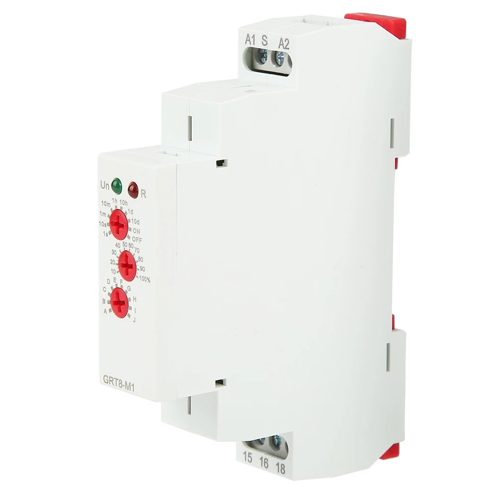 GRT8‑M1 Multifunctional Delay Time Relay with 10 Functions DIN Rail Mount AC 230V