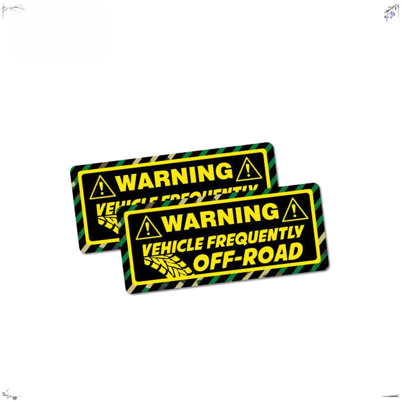 2 X 10cm*4cm Warning Vehicle Frequently Off Road Car Sticker Reflective Decal for Mini Cooper Kia Rio Passat B6 Lada Vesta KK