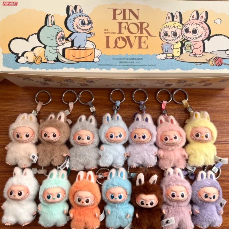 

POP MART Labubu The Monsters Pin for Love Series Blind Box Anime Figure Ornaments Collection Guess Bag Toys Doll