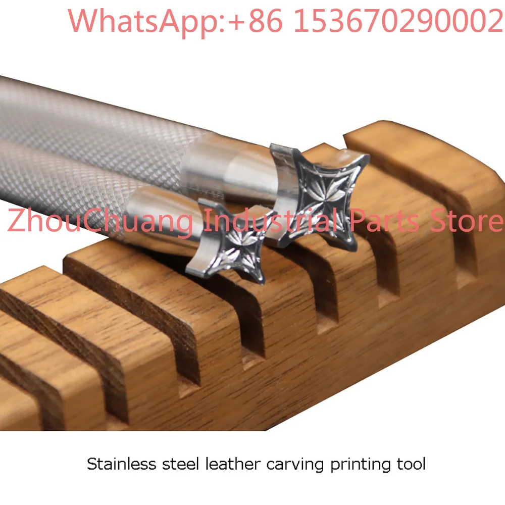 304 Stainless Steel Leather Embossing Stamp - Wheat Pattern Metal Press Mold For Leathercraft, DIY Leather Stamping Tool