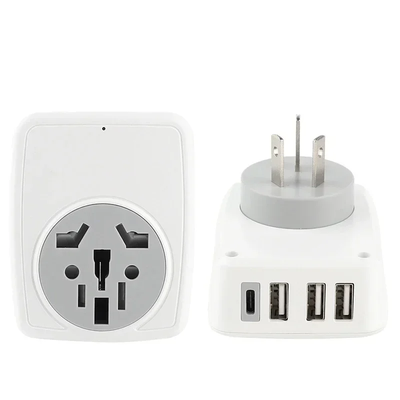 الاتحاد الأوروبي تمديد المقبس مع منفذ USB 5 فولت 3A محول السفر الاتحاد الأفريقي المملكة المتحدة الولايات المتحدة إلى اليورو محول القابس الأوروبي محول قابس طاقة مخرج تيار متردد