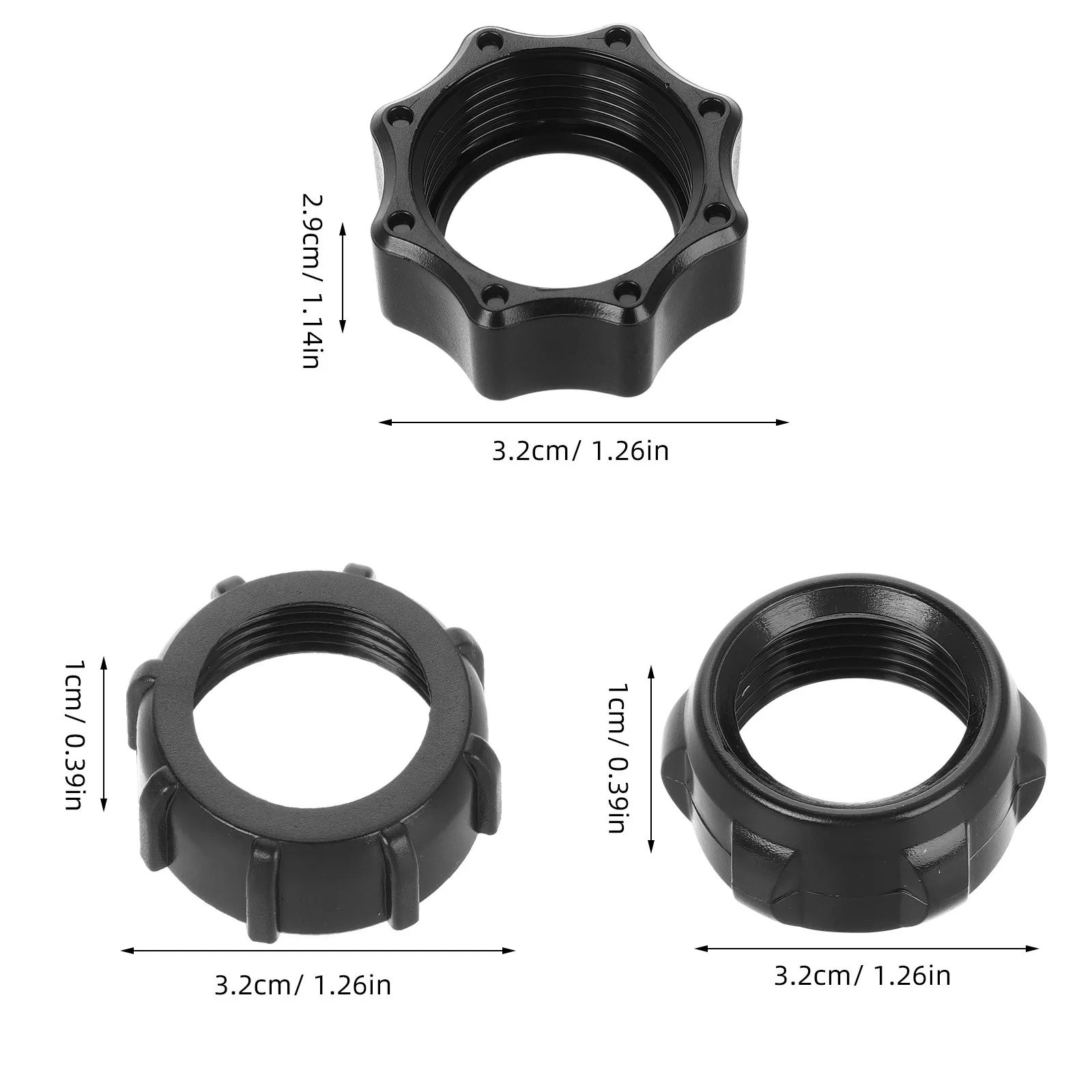 15Pcs -Joint Fixed Adapter Screw Cap Car Mount Tightening Ring Holder Screw-on Bracket Universal Phone Accessory