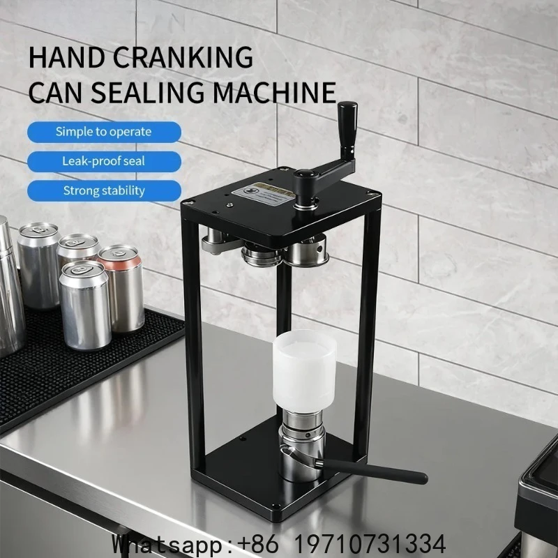 

Manual Can Sealer for 330ml/500ml/650ml PET Can with Lid Suitable for Drinks/Coffee/Milk Tea Handle Can Sealing Machine