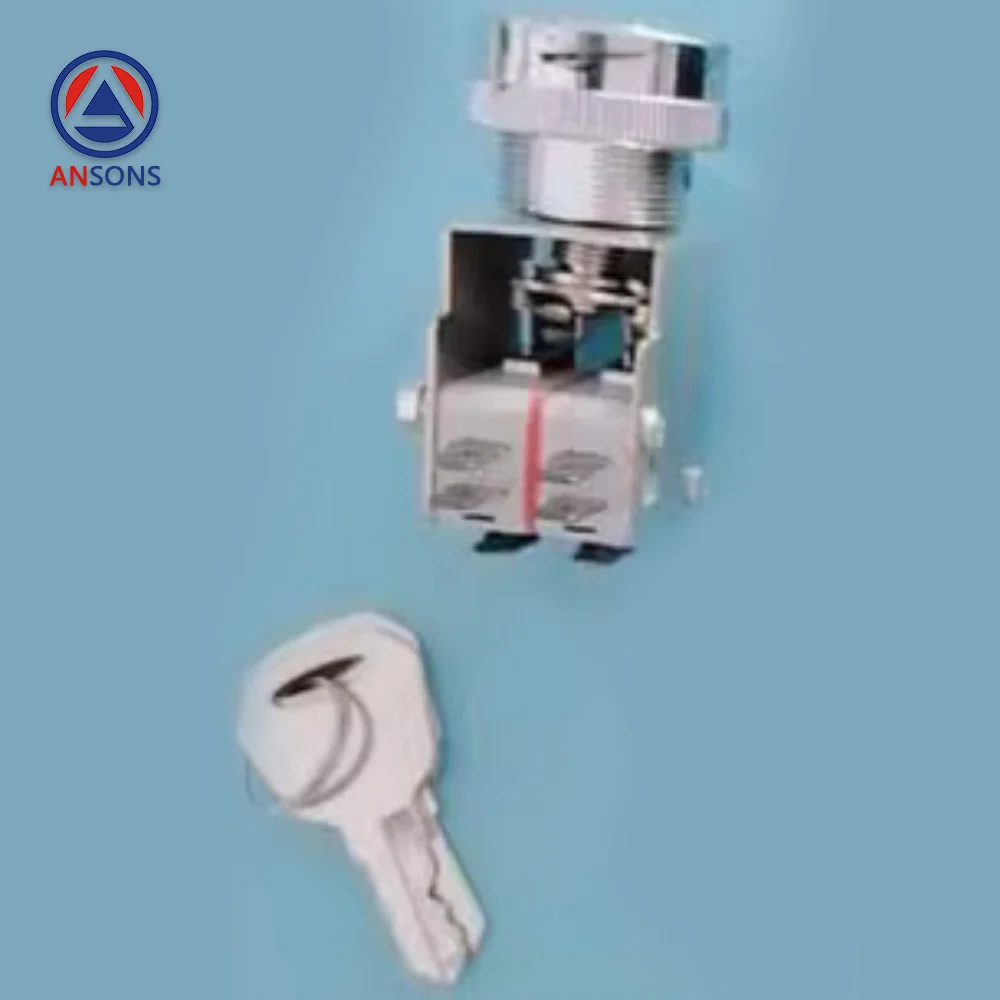 KZ10-1100D1 KZ10-1100D3 Escalator Operation Lock Key Switch Ansons Elevator Spare Parts