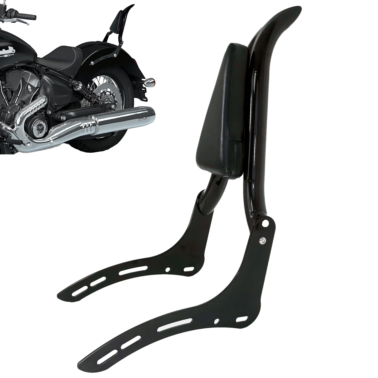

For Indian 2025 Super Scout Bobber Sport Scout 101 Sixty Accessories Motorcycle Backrest Passenger Rear Sissy Bar