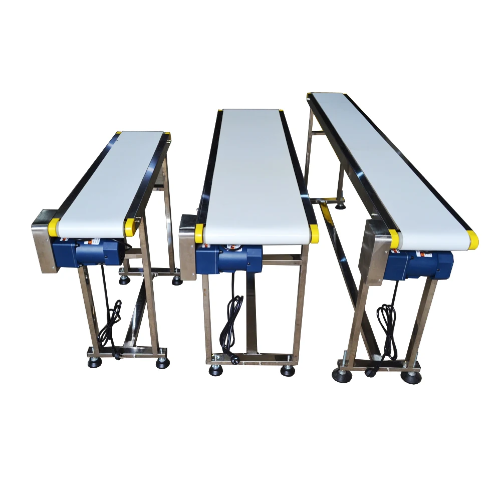 700mm - 2000mm Food Grade Conveyor Belt Machine With Stainless Steel Adjustable Speed  for Automatic Electrical Industrial