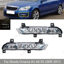 1Z0941067 1Z0941068 For Skoda Octavia A5 A6 RS 2009 2010 2011-2013 LED DRL Front Bumper Daytime Running Light Fog Lamp Foglight