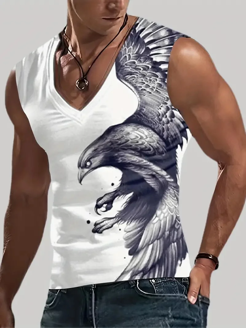 

WN12 Sleeveless V-neck vest, men's new summer Hawaiian vacation style beach volleyball vest