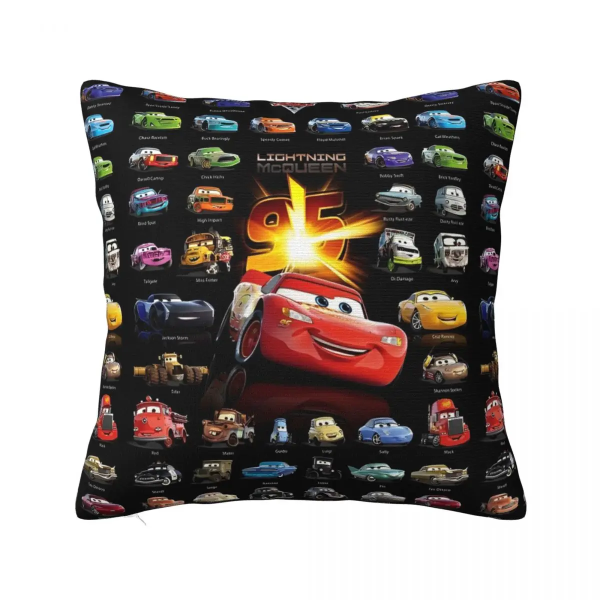 

Cars Lightning McQueen 95 Pillowcase Printed Polyester Cushion Cover Decorations Life Is A Highway Pillow Case Cover