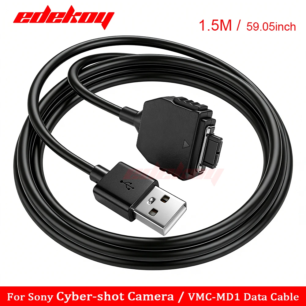 VMC-MD1 USB Data Cable Is Compatible with Sony Cyber-shot Cameras: DSC-WSC-W3, W35, W50, W85, W120, W130, W150, W170, T5, T9, T2