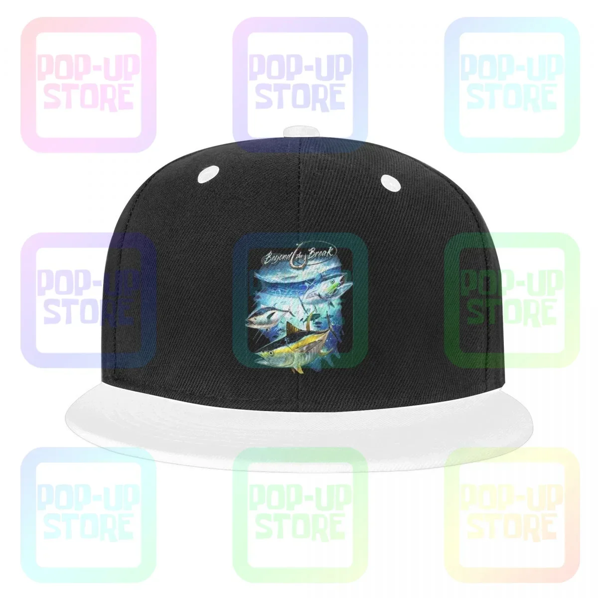 Atún pescado barco canotaje pescador caña carrete fuera de la costa pesca gorra Snapback gorras de béisbol coloridas Top verano