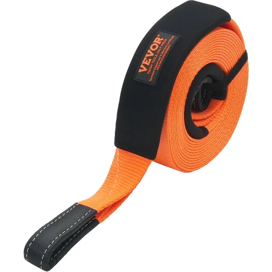 

Polyester Heavy Duty Tow Strap Rvery Kit 3 x 30 ft MBS36 000 lbs Winch Strap Triple Reinforced Loop Snatch Strap + 2 Shackle H
