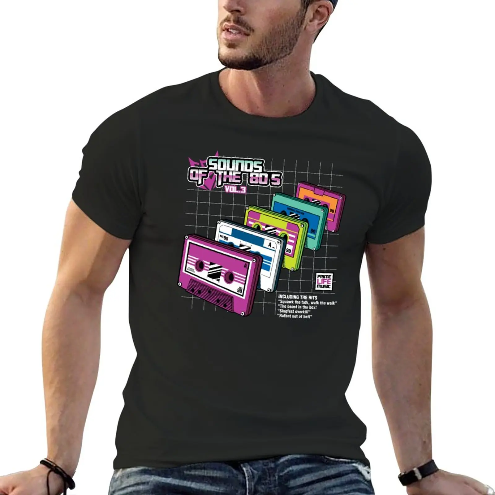 Sounds of the 80s Vol.3 T-Shirt Short t-shirt Short sleeve tee heavy weight t shirts for men