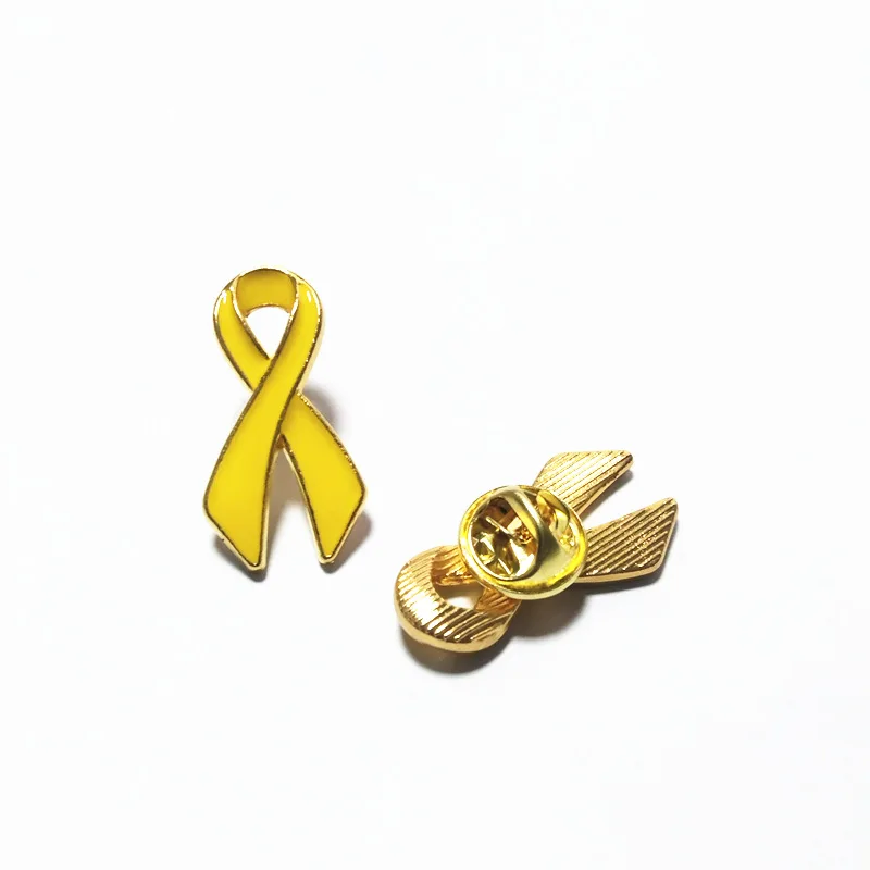 New Ribbon Breast Cancer Enamel Pins Red Green Yellow Purple Blue Black Orange Pink HIV volunteer badge Missing praying Family