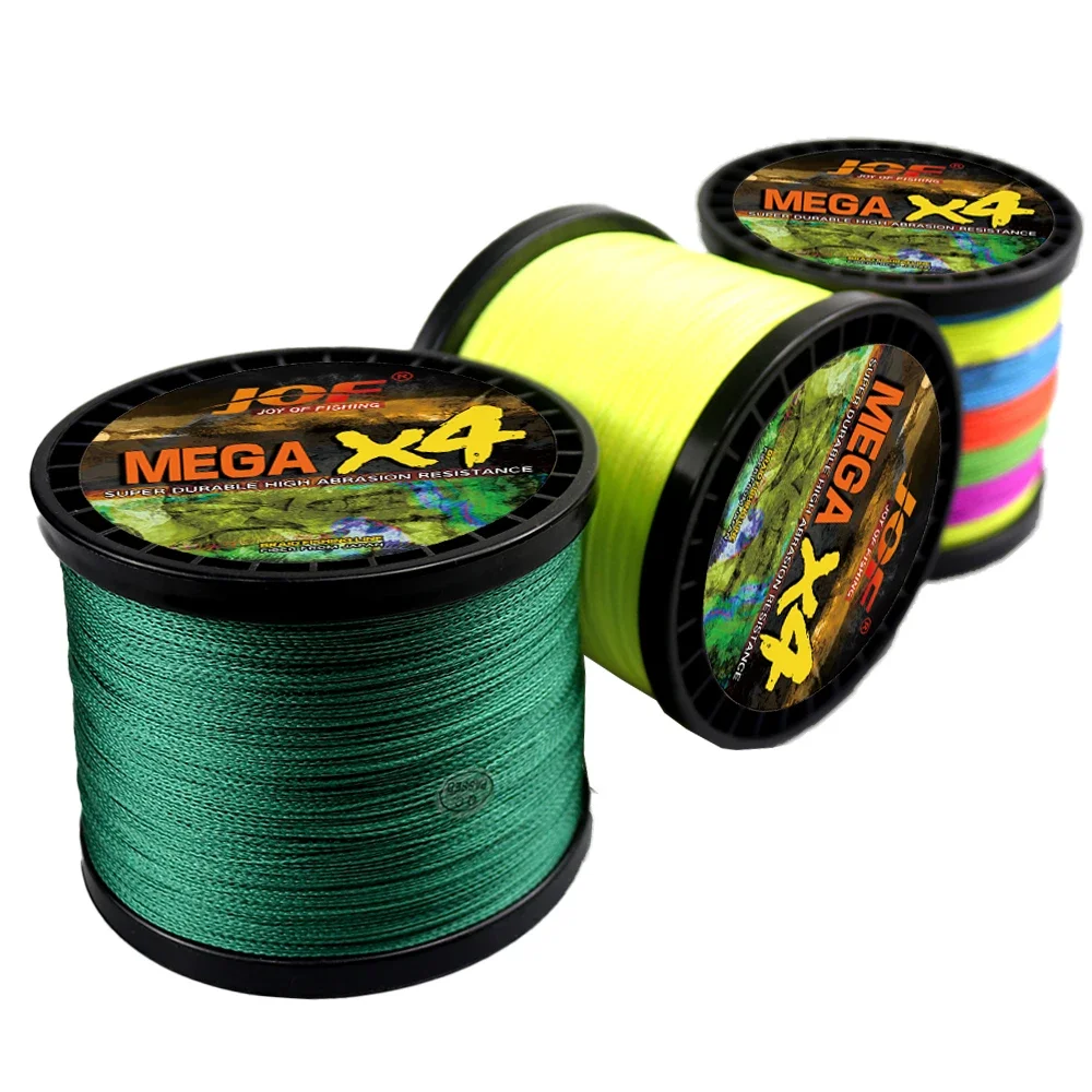 JOF X4 X8 X16 Braided Fishing Line Super Strong PE Line 10-200LB Coating Technology Abrasion Resistant Japanese Line 500m