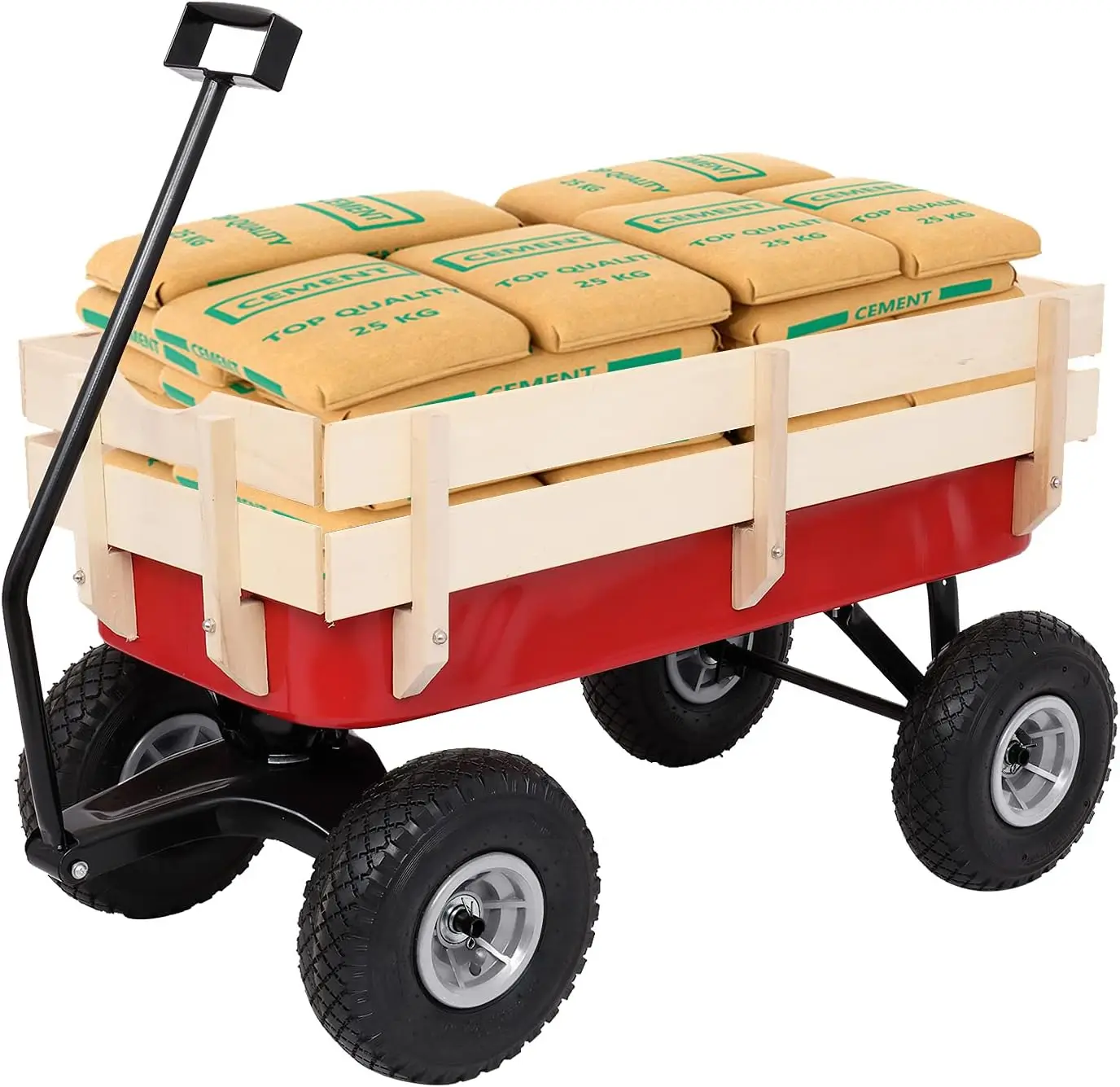 

Wagon cart with Wheels outdoor utility wagon folding cart with Wheels foldable wagon heavy duty gardening cart Heavy Duty 880 Lb