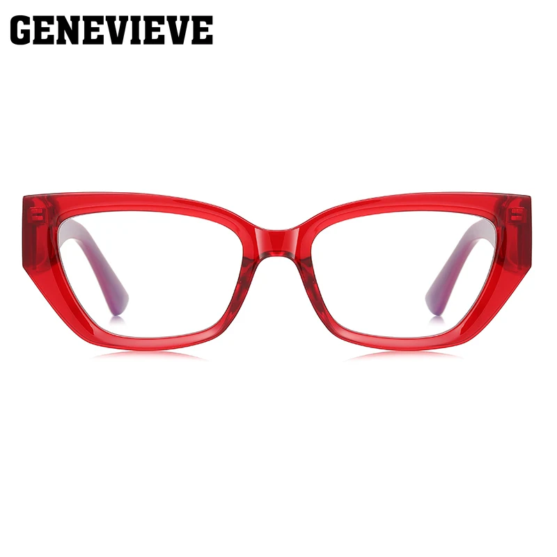 GENEVIEVE Fashion Cat-Eye تصميم فريد من نوعه للنساء نظارات قراءة فوتوكروميك تحجب الضوء الأزرق وصفة طبية مخصصة متاحة #4