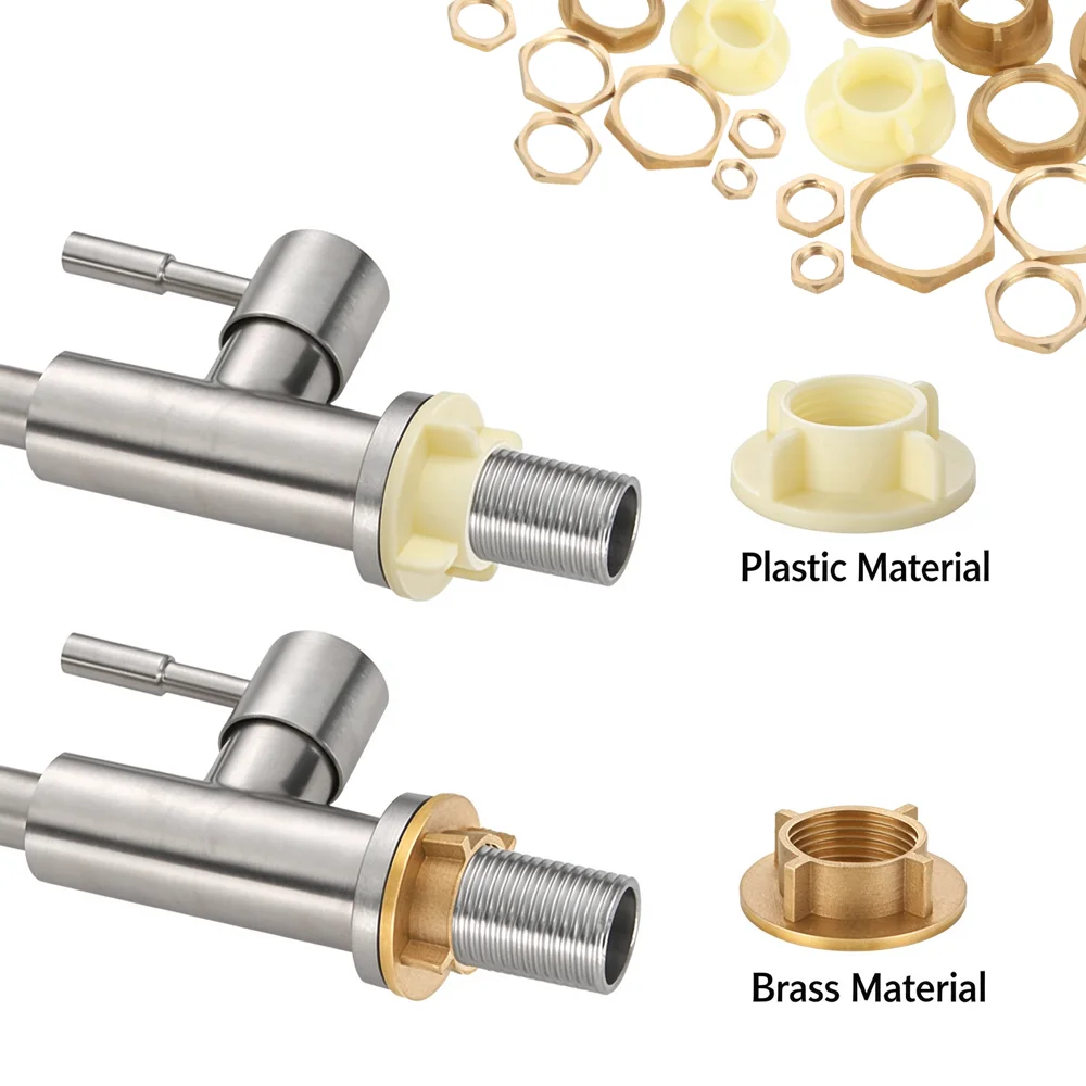 Brass Hex Flanged Lock Nuts 1/2