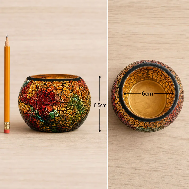 Rainbow Empty Candle Jars DIY Homemade Candle Container Glass Mosaic Jars for Candles Holder Vessel Storage