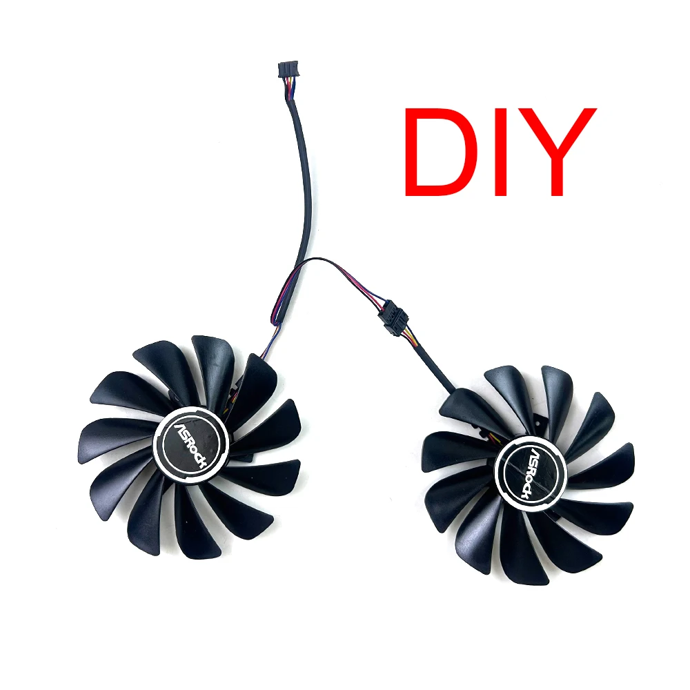 Bricolage ventilateur Coling 95mm 4pin RX6600 6700 XT ventilateur GPU pour ASRock Radeon RX6600 6700XT Arc B580 Challenger RX 7600 CL ventilateurs