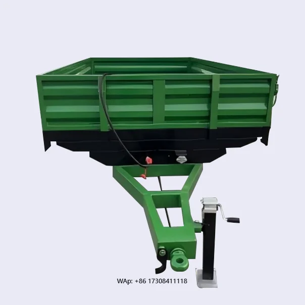 

Green 5-Ton Light-Duty Small Trailer - Short-Distance Freight / Yard Handling Trailer, High-Load-Bearing Small Cargo Trailer
