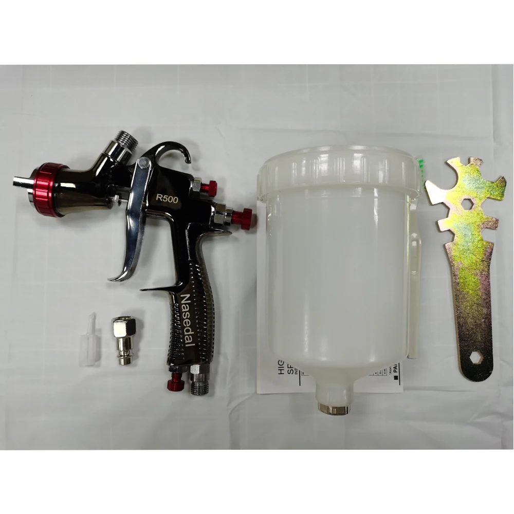 R500 LVLP Spray Gun Airbrush Car Painting gun. 1.3mm High quality 600cc Spray Gun