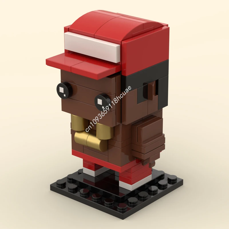 

98 шт. MOC Tyler Don't Tap the Glass Brickheadz Строительные блоки Логическое мышление Космическое воображение решает Рождественскую игрушку в подарок