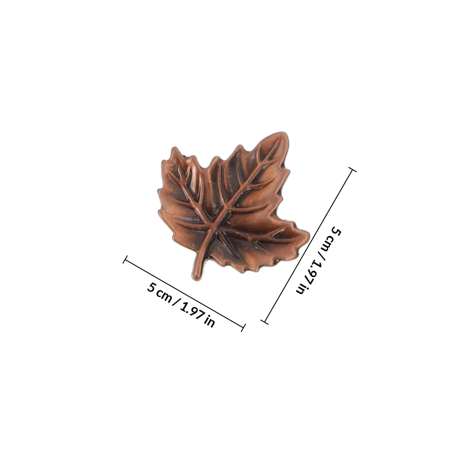 4Pcs Single Hole Drawer Pulls Zinc Alloy Maple Leaf Metal Cabinet Handles Smooth Surface for Home Furniture Drawer Pulls