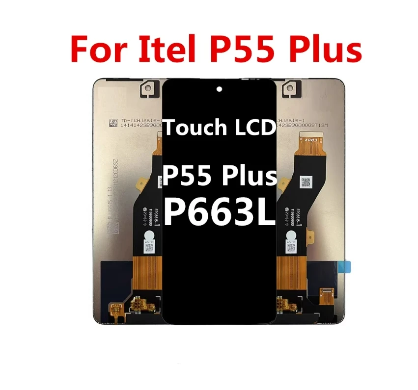 Тест OK, черный для Itel P55 4G A666L/P55 5G P661N/P55 Plus P663L ЖК-дисплей с цифровым преобразователем сенсорного экрана в сборе