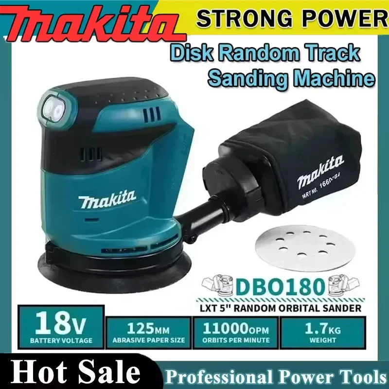 

Аккумуляторная эксцентриковая шлифовальная машина Makita 18В (без аккумулятора и зарядного устройства) для обработки дерева, шлифовки и полировки